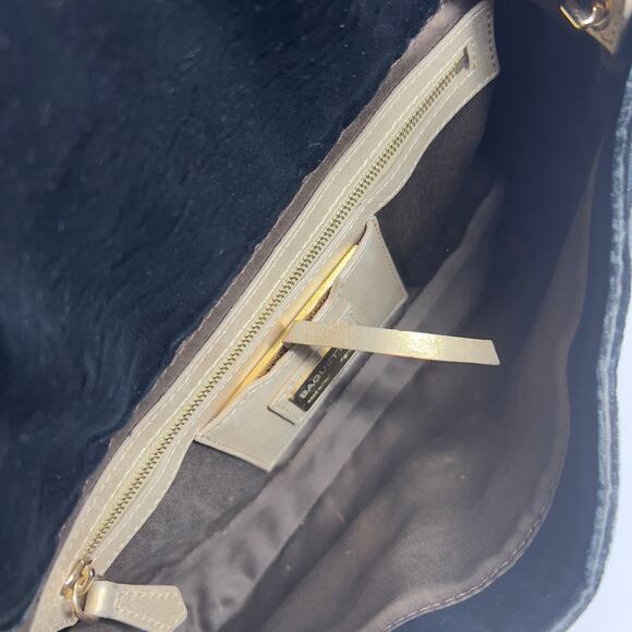 Fendi Black Velvet Gold Tassel Baguette - Picture 8 of 14